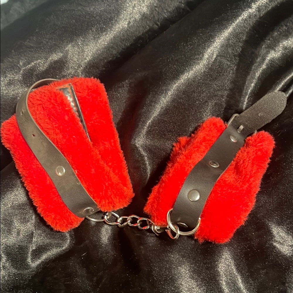 Red Furry Handcuffs
